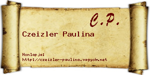 Czeizler Paulina névjegykártya